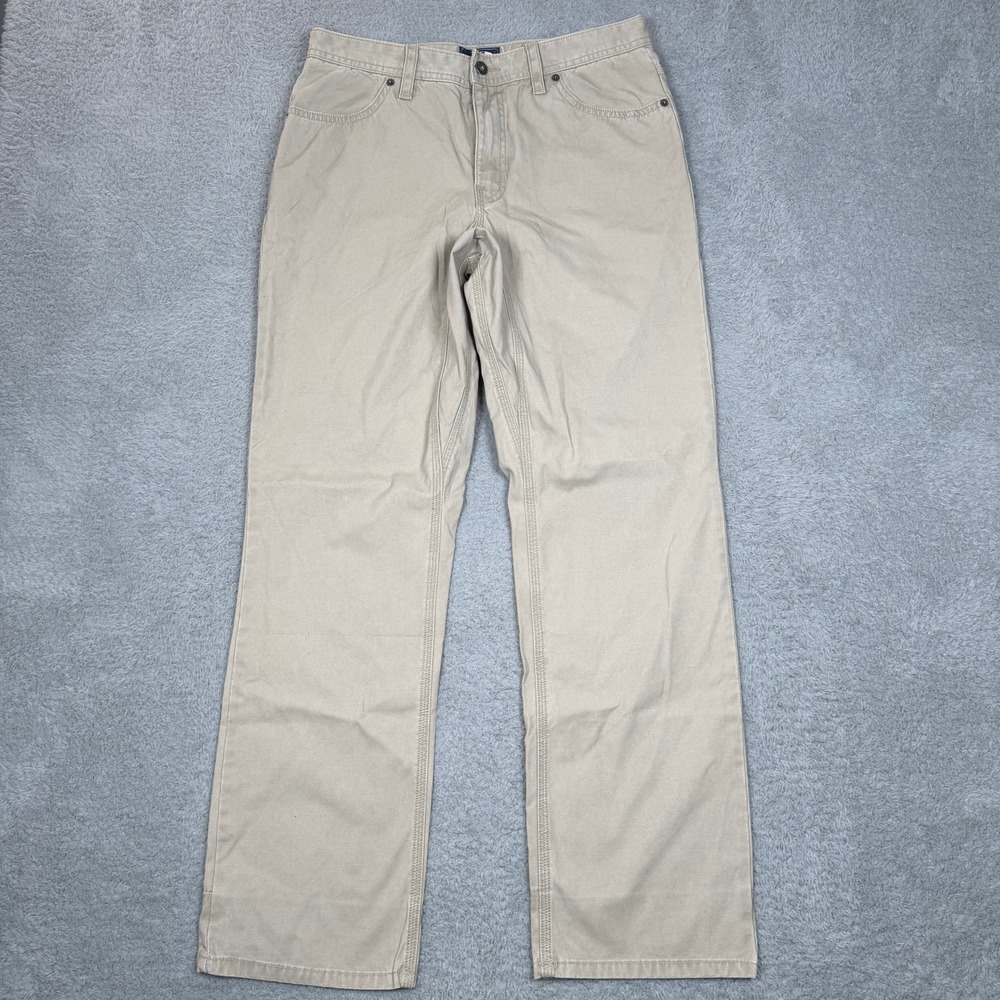 The North Face Mens 32 Regular Canvas Pant Khaki Tan Straight Leg Utility Hiking